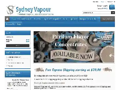  Sydney Vapour promo code